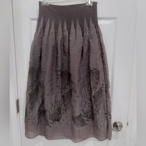 Lapis Strapless Dress/Skirt with Grey W Mauve Undertone & Swirls, One Size